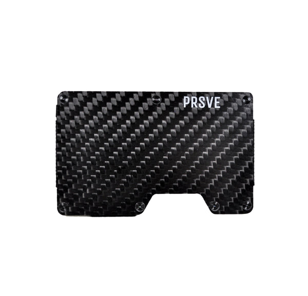 Front Shot Carbon Fiber RFID-Blocking Wallet Credit Card Holder Cash Clip